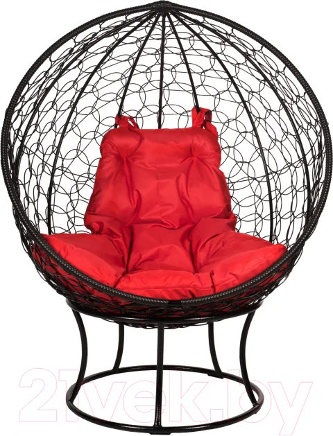 Кресло садовое BiGarden Orbis Black (красная подушка)