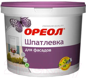 Шпатлевка готовая Ореол Фасадная влагостойкая для наружных работ (16кг)