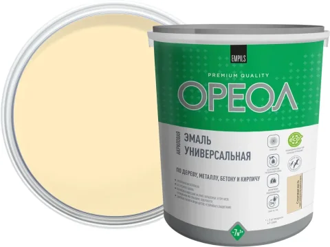 Эмаль Ореол Акриловая глянцевая (2.5кг, слоновая кость)