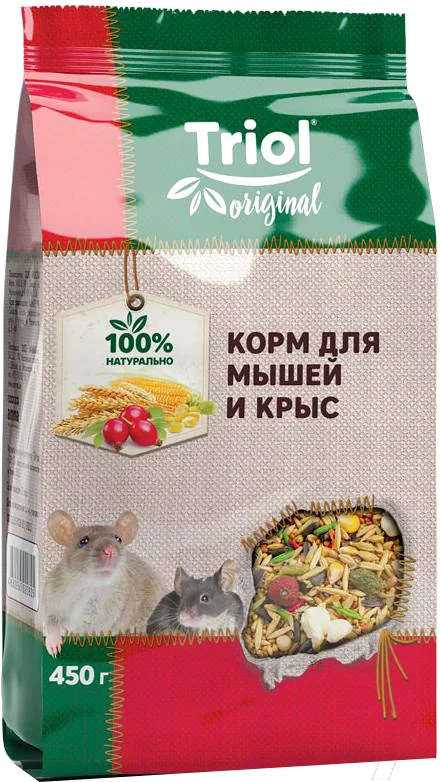 Корм для грызунов Triol Original для мышей и крыс / 40111011 (450г)