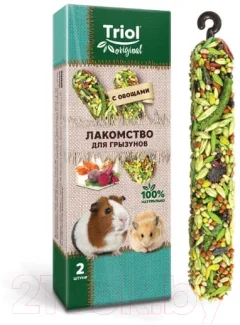Лакомство для грызунов Triol Original для грызунов с овощами / 40161014 (2шт, 50г) — фото 3
