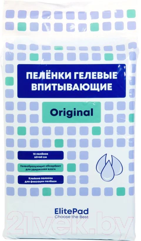 Одноразовая пеленка для животных ElitePad Original 60x60см 2582/EP (40шт)