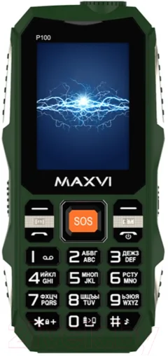 Мобильный телефон Maxvi P100 (зеленый) — фото 3