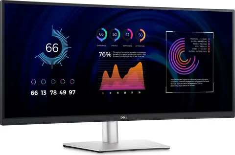 Монитор Dell P3424WE (серебристый/черный)