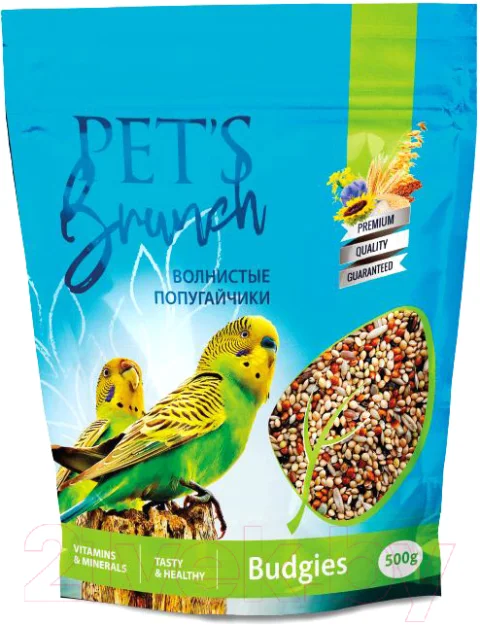 Корм для птиц Pet's Brunch Рацион для волнистых попугайчиков (500г)