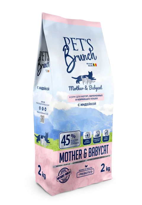 Сухой корм для кошек Pet's Brunch Для котят, беременных и кормящих кошек (2кг)