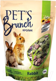 Корм для грызунов Pet's Brunch Рацион для кроликов (400г) — фото 1
