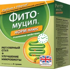 Пищевая добавка Фармамед Фитомуцил норм плюс (10x6г) — фото 3