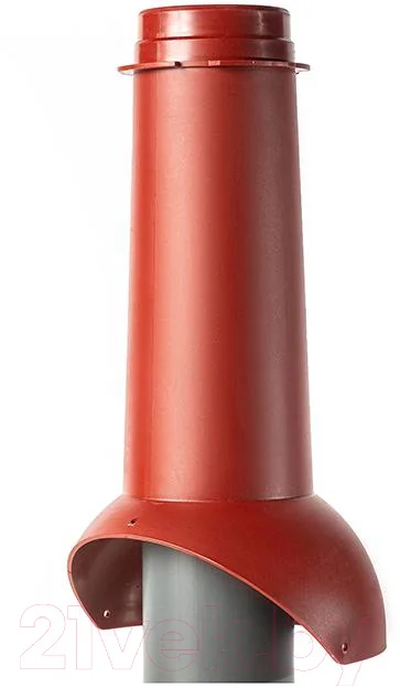Выход вентиляционный на крышу Krovent Pipe-VT IS 110/изол./500 RAL 3009 (красный)