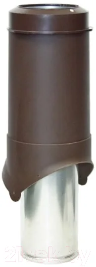Выход вентиляционный на крышу Krovent Pipe-VT IS 150/изол./500 RAL 8017 (коричневый) — фото 1