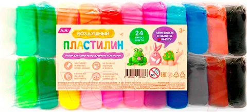 Пластилин легкий Kiki PL013 (24цв)