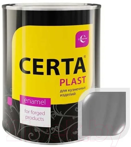 Эмаль Certa Plast (800г, полуглянцевый серый)