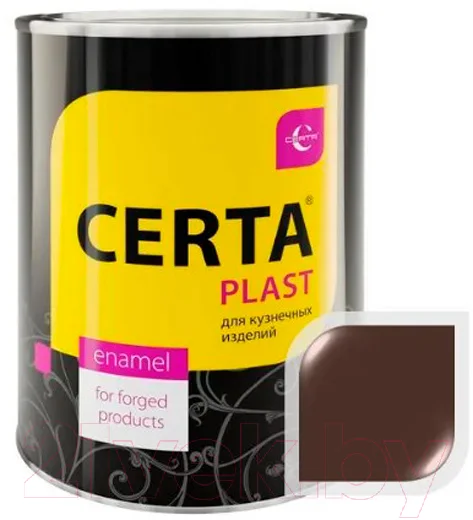 Эмаль Certa Plast RAL8019 (800г, полуглянцевый шоколад темный)
