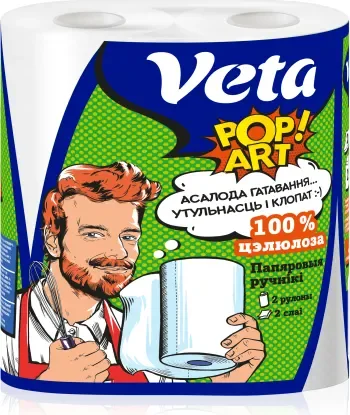 Бумажные полотенца Veta Pop Art (1х2рул)