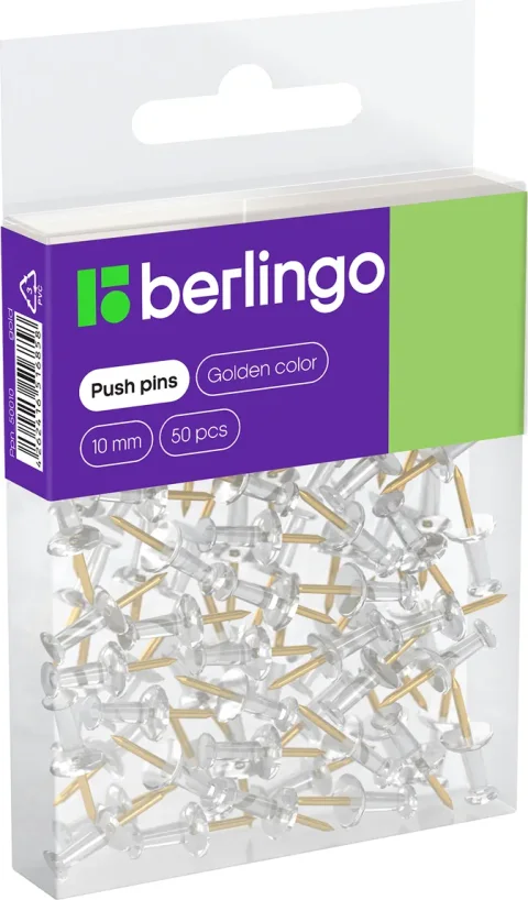 Кнопки канцелярские Berlingo Ppn_50010 (50шт, золото)