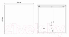 Зеркало Grossman Pragma-норма Black LED / 1880802 (с сенсорным выключателем и подогревом) — фото 4
