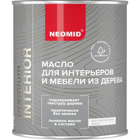 Масло для древесины Neomid Premium Interior (750мл, орех)