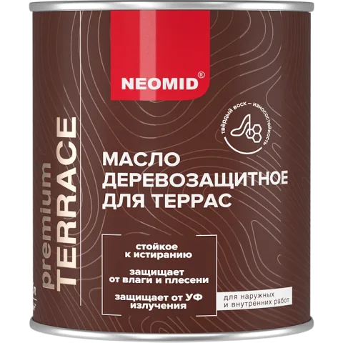 Масло для древесины Neomid Premium Teracce (750мл, графит)