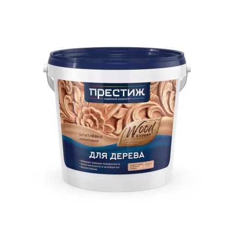 Шпатлевка готовая ПРЕСТИЖ Для дерева (1кг, белый)