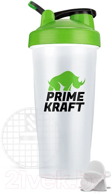 Шейкер спортивный Prime Kraft С венчиком (зеленый)