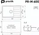 Мойка кухонная Practik PR-M 600-002 (слоновая кость) — фото 4