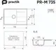 Мойка кухонная Practik PR-M 735-003 (светло-серый) — фото 4