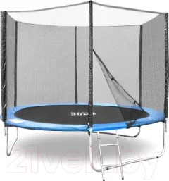 Батут Happy Jump PRO 10ft с внешней сеткой и лестницей (312см) — фото 10