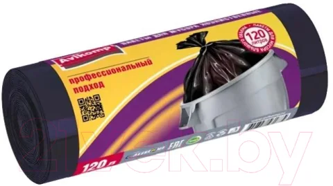 Пакеты для мусора Avikomp Professional ПВД 120л / 1875 (10шт, черный)