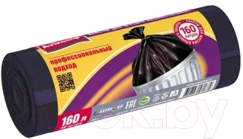 Пакеты для мусора Avikomp Professional ПВД 160л / 1882 (10шт, черный)
