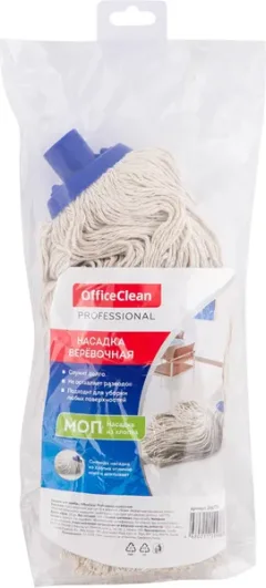 Моп для швабры OfficeClean Professional Веревочный хлопок ворс 165г (26см) — фото 6