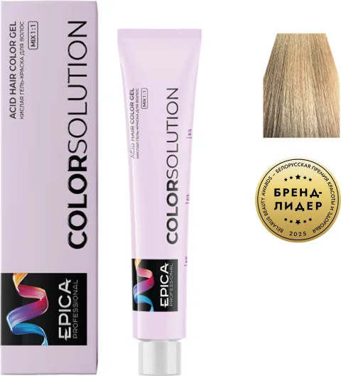 Гель-краска для волос Epica Professional Colorsolution 9.31 (100мл, блондин золотисто-пепельный)