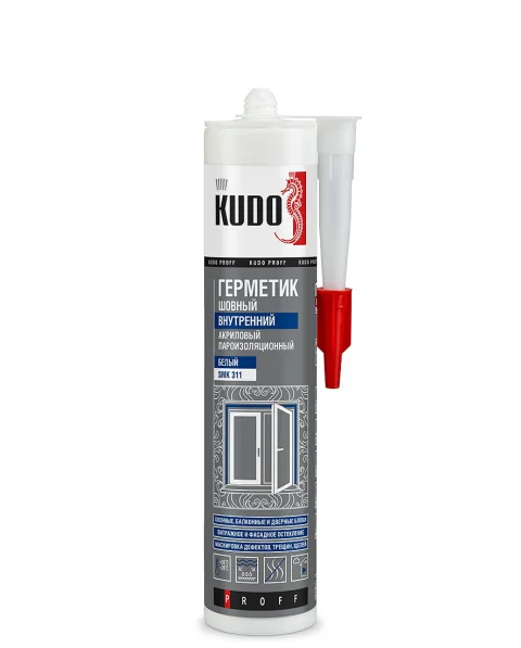 Герметик акриловый Kudo Proff Внутренний шовный / SMK-311 (280мл, белый)