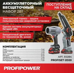 Набор электроинструмента Profipower ProfiSet-2D20 / E0284 — фото 2
