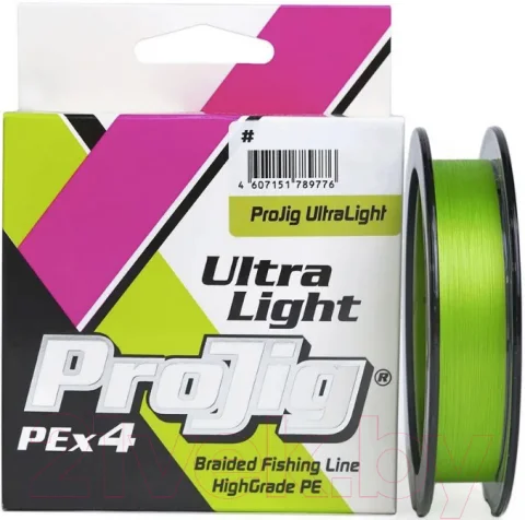 Леска плетеная Петроканат ProJig UltraLight 0.05мм 2.2кг (100м, светло-зеленый)