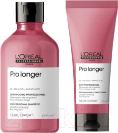 Набор косметики для волос L'Oreal Professionnel Pro Longer Шампунь 300мл+Кондиционер 200мл — фото 1