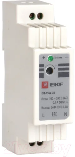 Блок питания на DIN-рейку EKF PROxima DR-15W-24 — фото 1