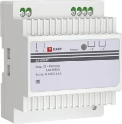 Блок питания на DIN-рейку EKF PROxima DR-45W-12 — фото 7