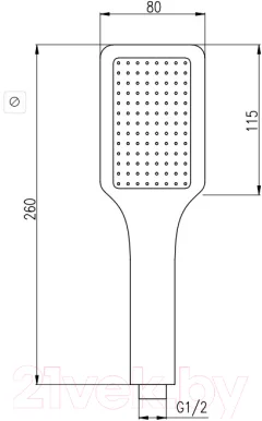 Лейка ручного душа Slezak RAV PS0046CMAT (черный матовый) — фото 2