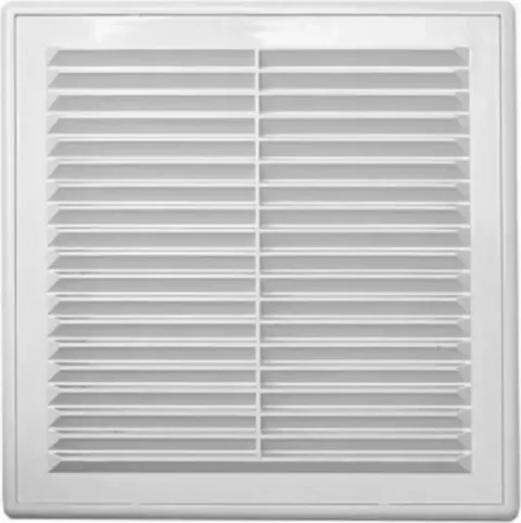Решетка вентиляционная Ventale PS пластиковая в рамке с сеткой 150x150 (белый)