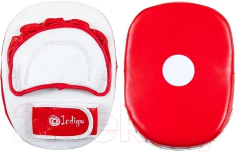 Боксерские лапы Indigo Sport PS-907 (красный/белый)