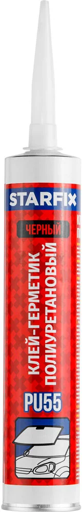 Герметик полиуретановый Starfix PU55 SM-97631-1 (300мл, черный) — фото 1