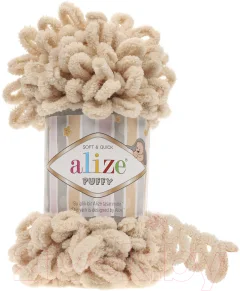 Пряжа для вязания Alize Puffy 100% микрополиэстер / 310 (9.2м, медовый) — фото 1