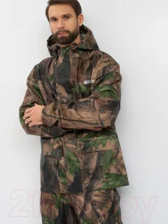 Костюм для охоты и рыбалки Huntsman Шторм Таффета PVC Лес (44-46/170) — фото 5