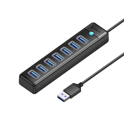 USB-хаб Orico PW7U-U3 (черный)