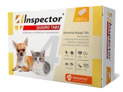 Таблетки от паразитов INSPECTOR Quadro Tabs для кошек и собак 0.5-2 кг / I401 — фото 6