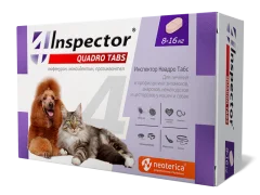 Таблетки от паразитов INSPECTOR Quadro Tabs для кошек и собак 8-16 кг / I403 — фото 2