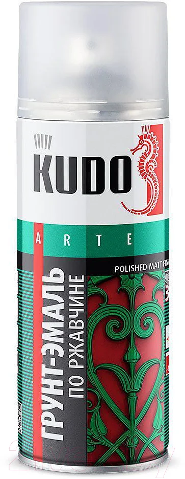 Грунт-эмаль Kudo По ржавчине RAL 3020 / KU-313020 (520мл, красный)