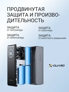 Портативное зарядное устройство EcoFlow Rapid 25k (25000 мАч, серебристый, со встроенным и выдвижным кабелями 100 Вт) — фото 9