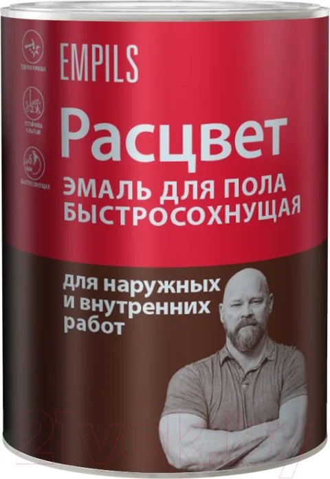 Эмаль Расцвет Для бетонных полов (900г, коричневый)