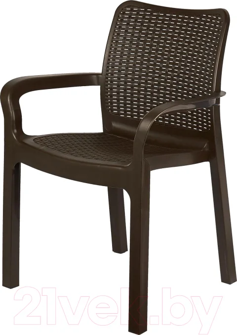 Стул пластиковый Ingreen Rattan / ING6182ГШК (горький шоколад)